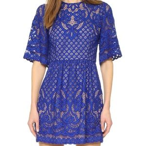 BCBG Royal Blue Lace Dress Jillyan